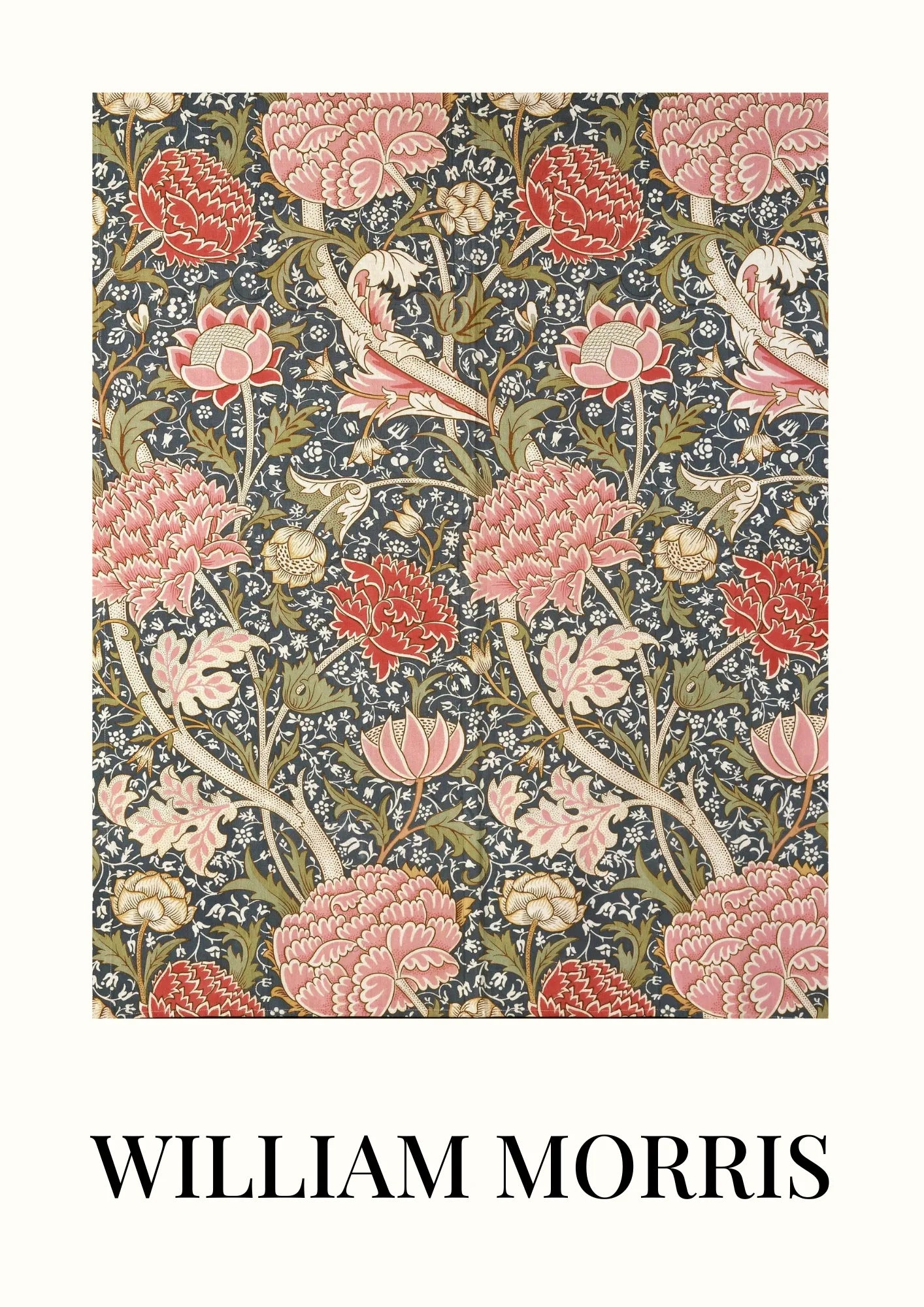 William Morris Piękno Kwiatów na Ciemnym Tle Plakat