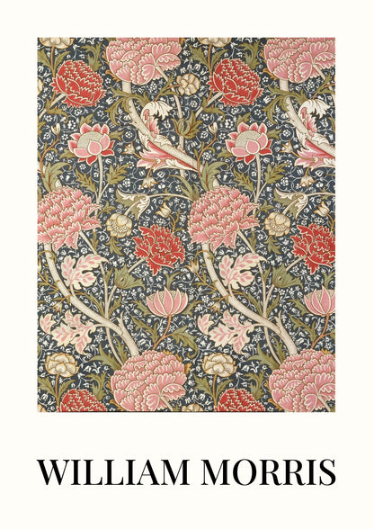 William Morris Piękno Kwiatów na Ciemnym Tle Plakat