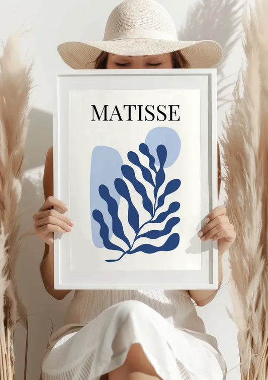 Matisse Niebieskie Abstrakcyjne Liście Plakat