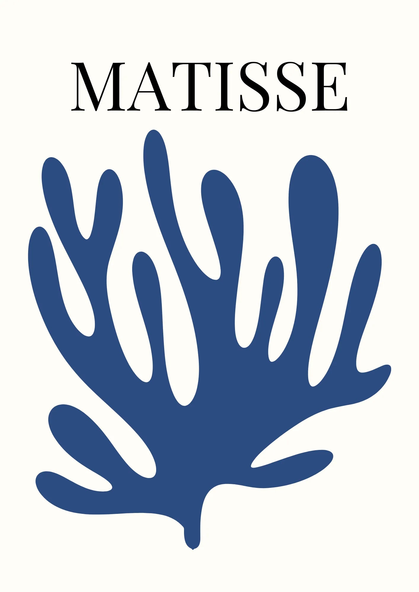 Matisse Niebieska Organiczna Forma Plakat