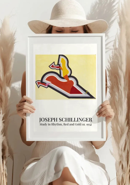 Schillinger Rytm w Czerwieni i Złocie Plakat