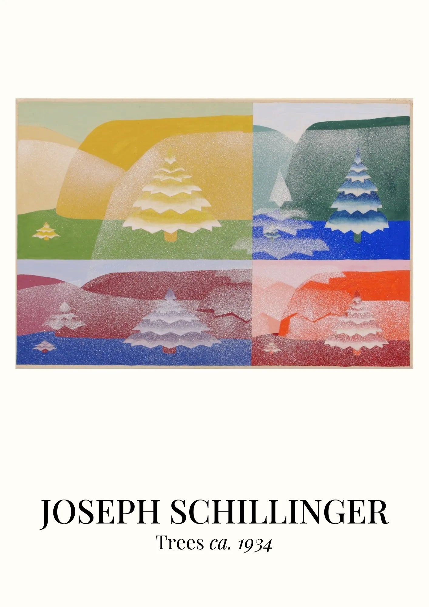 Schillinger Kolorowe Drzewa Plakat