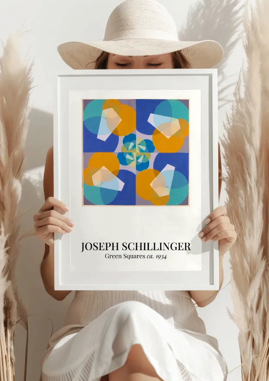 Schillinger Zielone Kwadraty Plakat