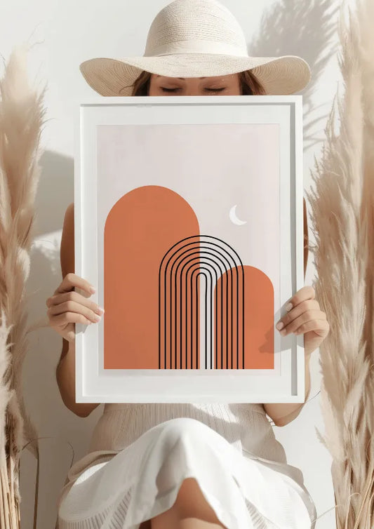 Abstrakcyjny Pomarańczowy Łuk Plakat