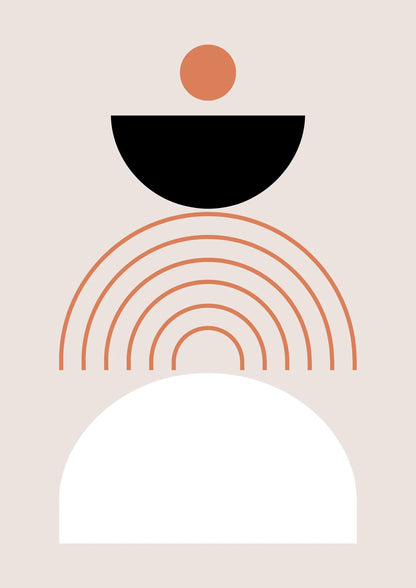 Abstrakcyjna Harmonia Kształtów Plakat