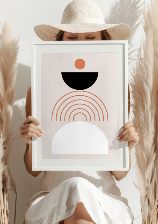 Abstrakcyjna Harmonia Kształtów Plakat