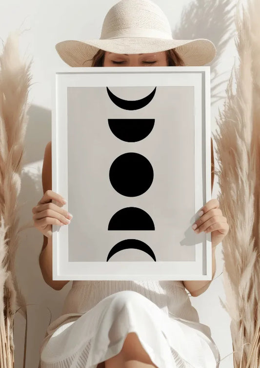 Minimalistyczne Cztery Czarne Kształty Plakat