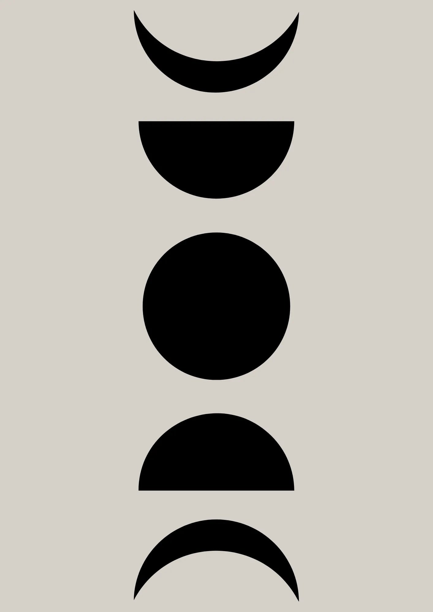 Minimalistyczne Cztery Czarne Kształty Plakat