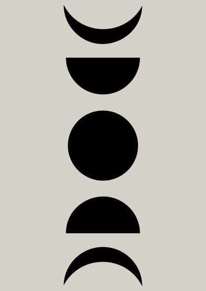 Minimalistyczne Cztery Czarne Kształty Plakat