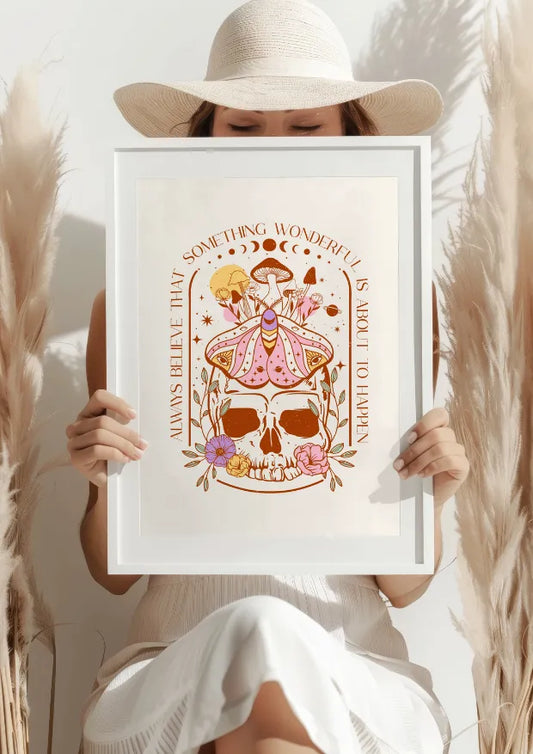 Motyl i Czaszka Plakat