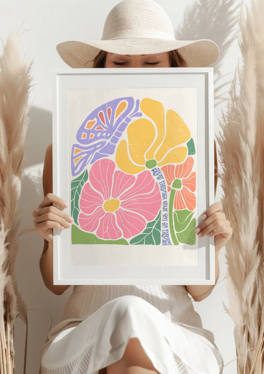 Kwiatowy Rozkwit Inspiracji Plakat