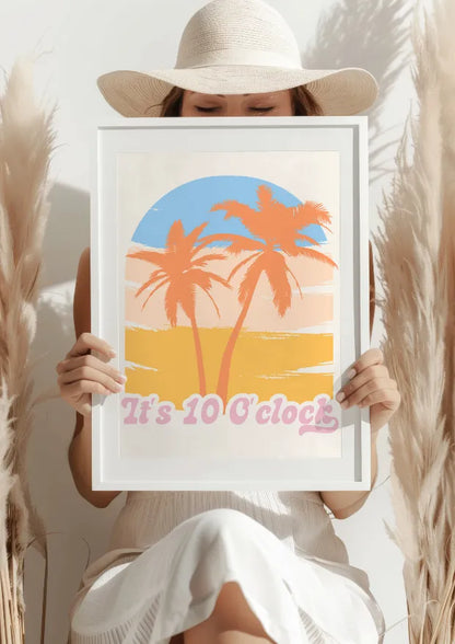 Plaża w Zachodzącym Słońcu Plakat