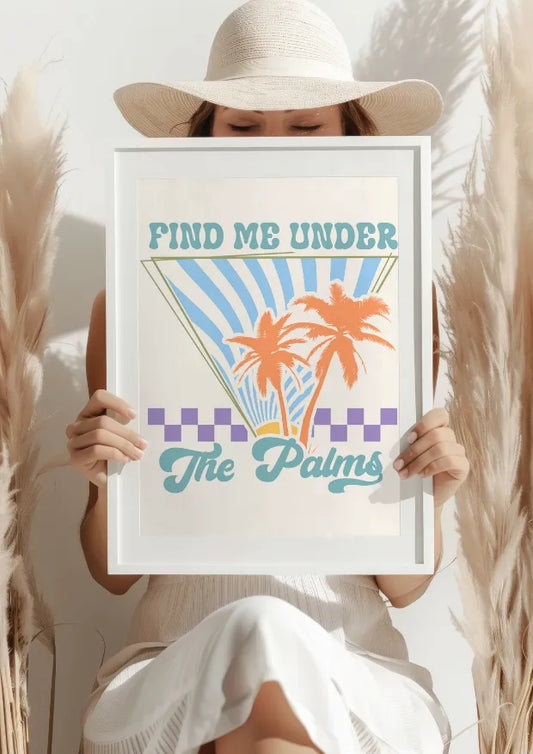 Pod Palmami w Tropikach Plakat