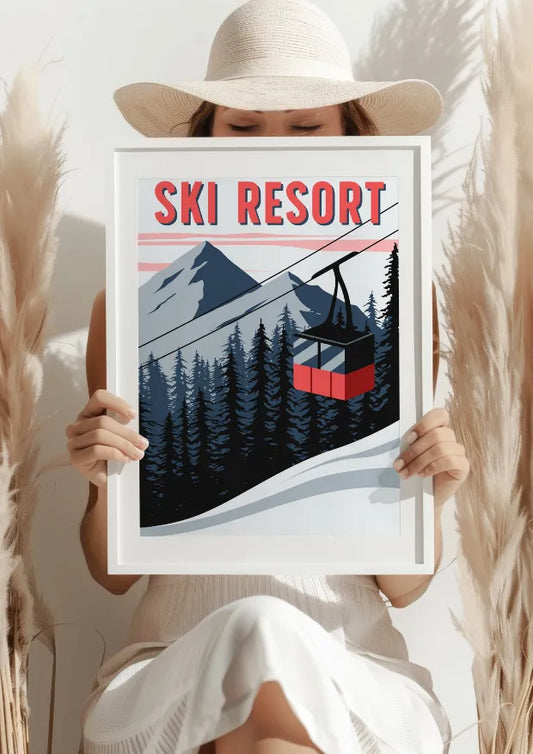 Ski Resort Alpine Plakat