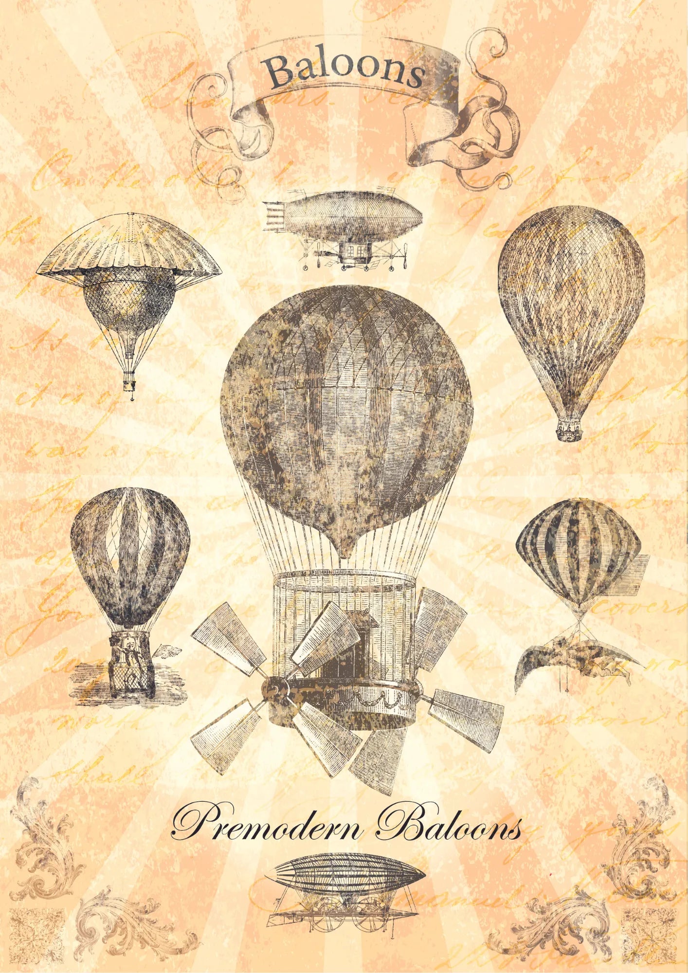 Vintage Balloons Plakat
