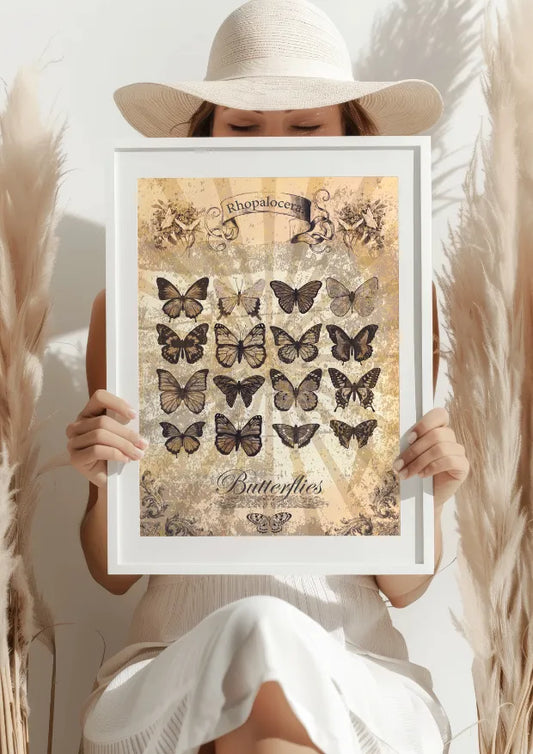 Vintage Butterflies Plakat