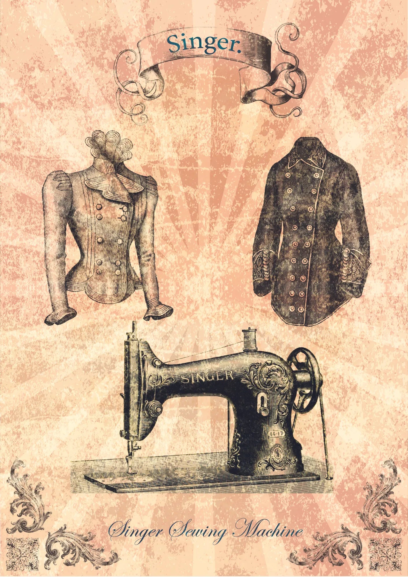 Singer Sewing Machine Plakat