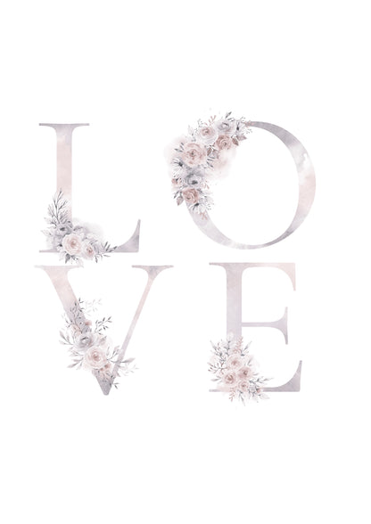 Kwiatowe LOVE Plakat