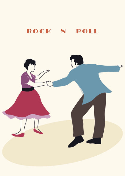 Taniec Rock and Roll Plakat