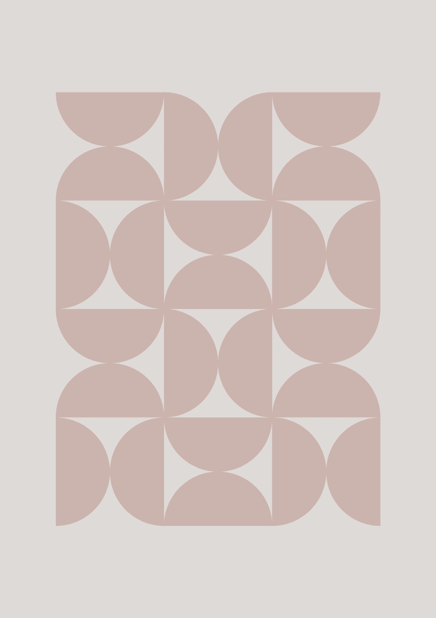 Geometryczny Wzór w Różu Plakat