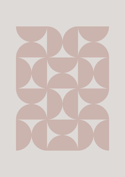 Geometryczny Wzór w Różu Plakat