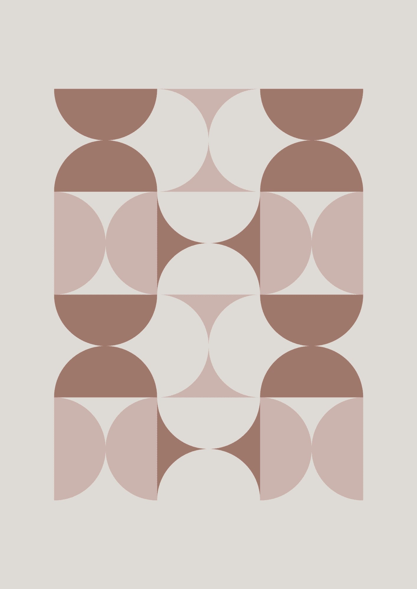 Geometryczny Wzór w Czerwieni Plakat