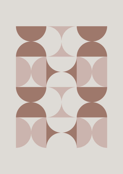 Geometryczny Wzór w Czerwieni Plakat