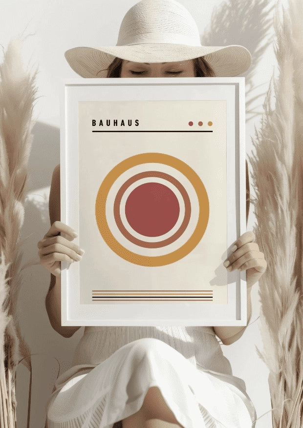 Plakat Bauhaus w Stylu Retro