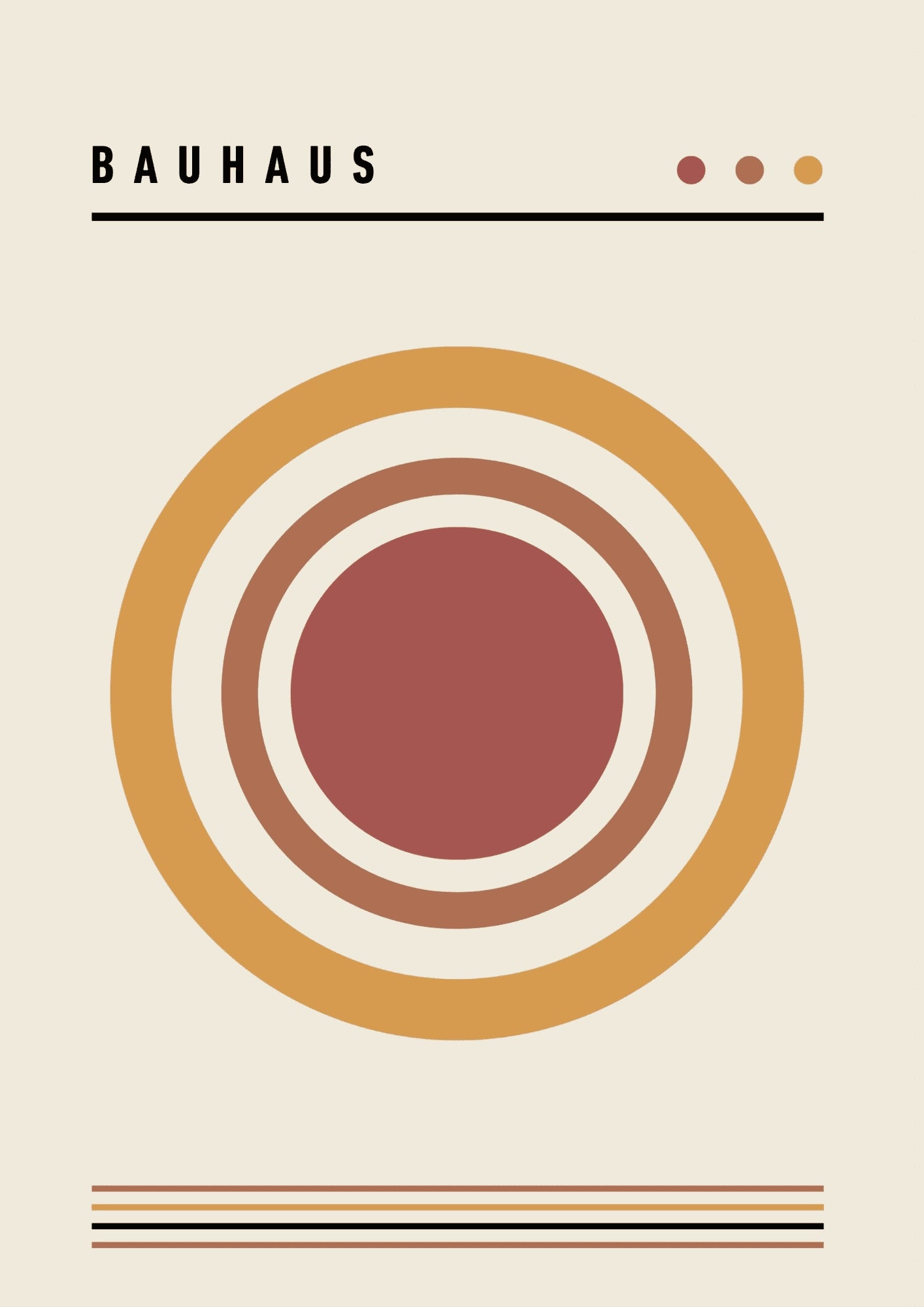 Plakat Bauhaus w Stylu Retro