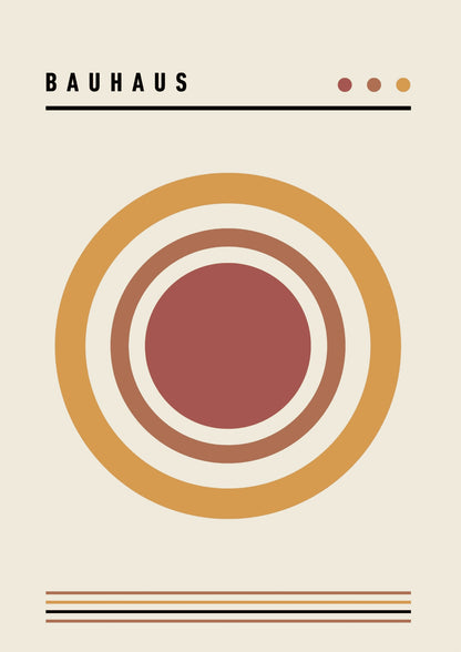 Plakat Bauhaus w Stylu Retro
