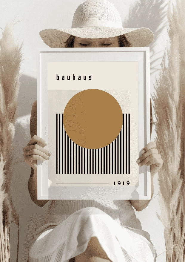 Bauhaus 1919 w Stylu Retro Plakat