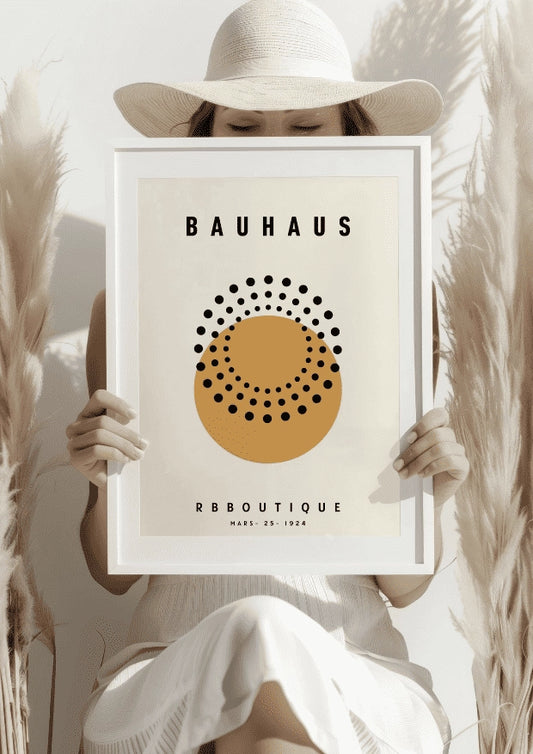 Geometryczne Koła Bauhaus Plakat