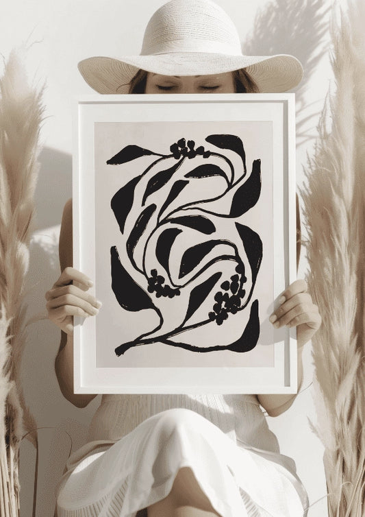 Abstrakcyjna Botaniczna Forma Plakat