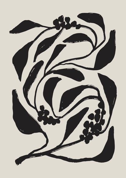 Abstrakcyjna Botaniczna Forma Plakat