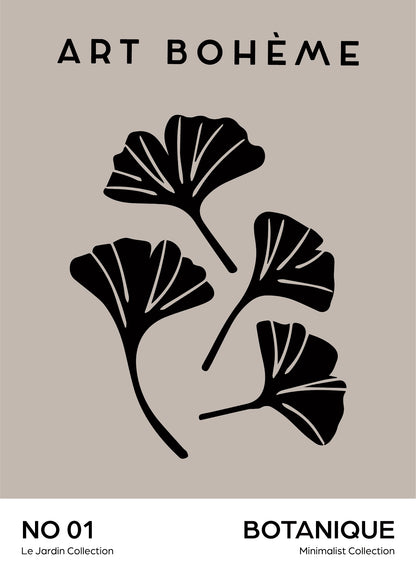 Ginkgo Minimalistyczny Plakat
