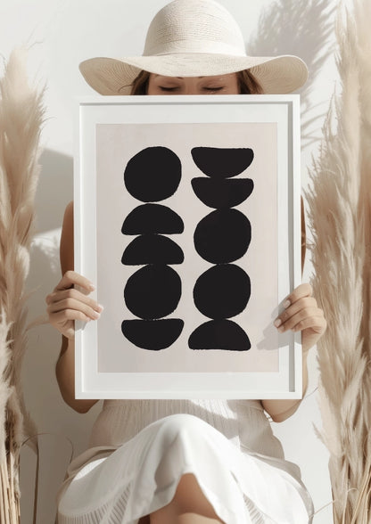 Geometryczne kształty minimalistyczny plakat
