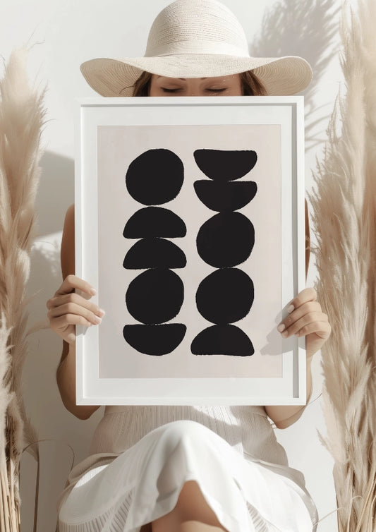 Geometryczne kształty minimalistyczny plakat