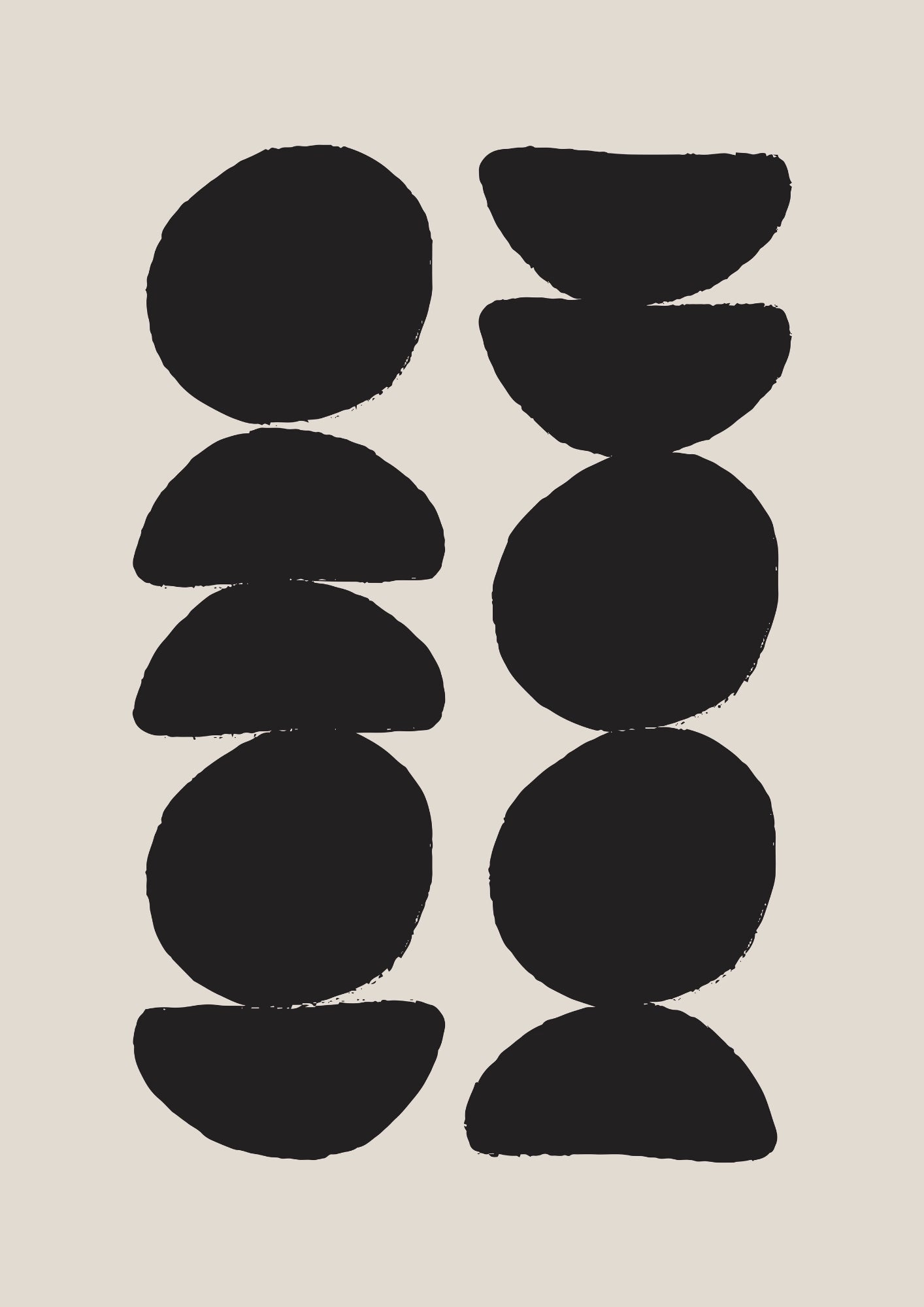 Geometryczne kształty minimalistyczny plakat