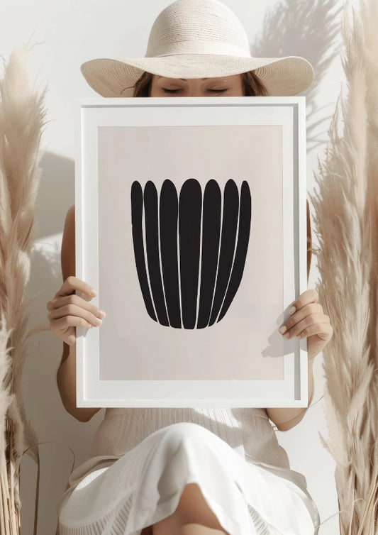 Abstrakcyjne kształty w minimalistycznym stylu plakat
