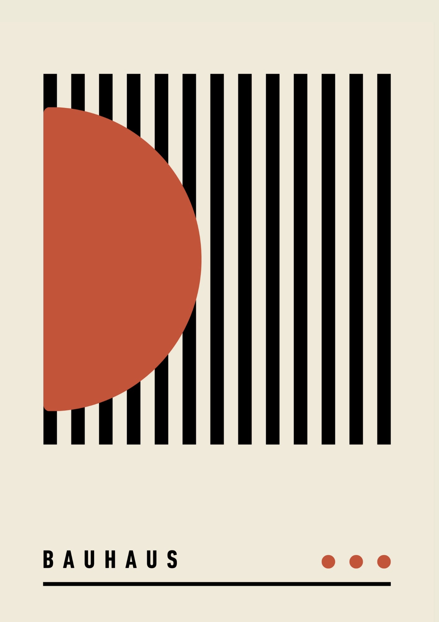 Geometryczny minimalizm w stylu Bauhaus plakat