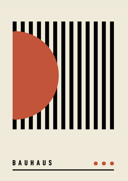 Geometryczny minimalizm w stylu Bauhaus plakat