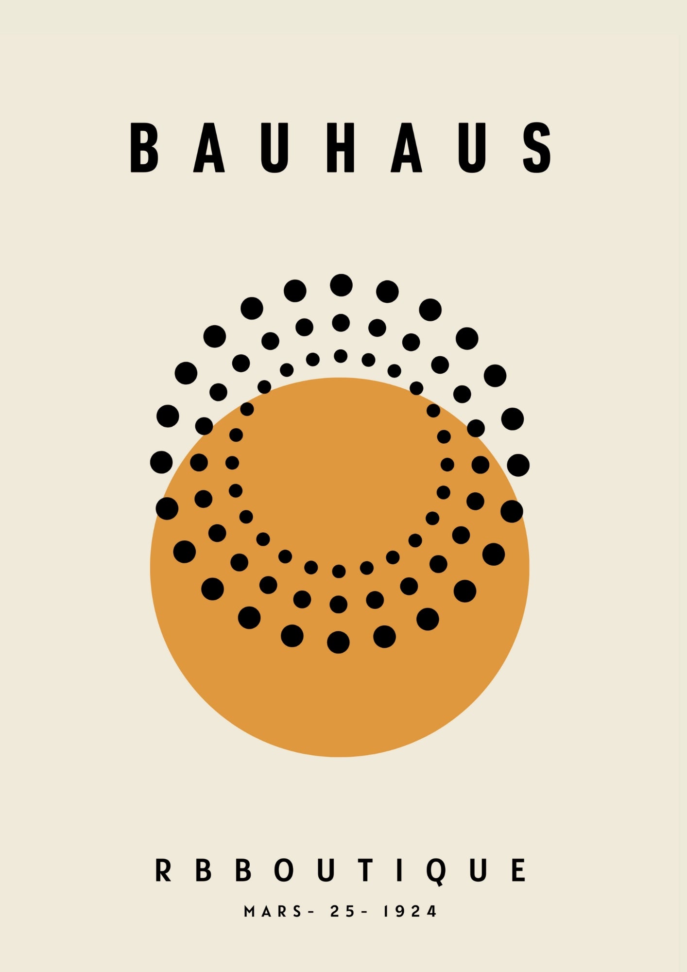 Abstrakcyjna kompozycja okręgów Bauhaus plakat