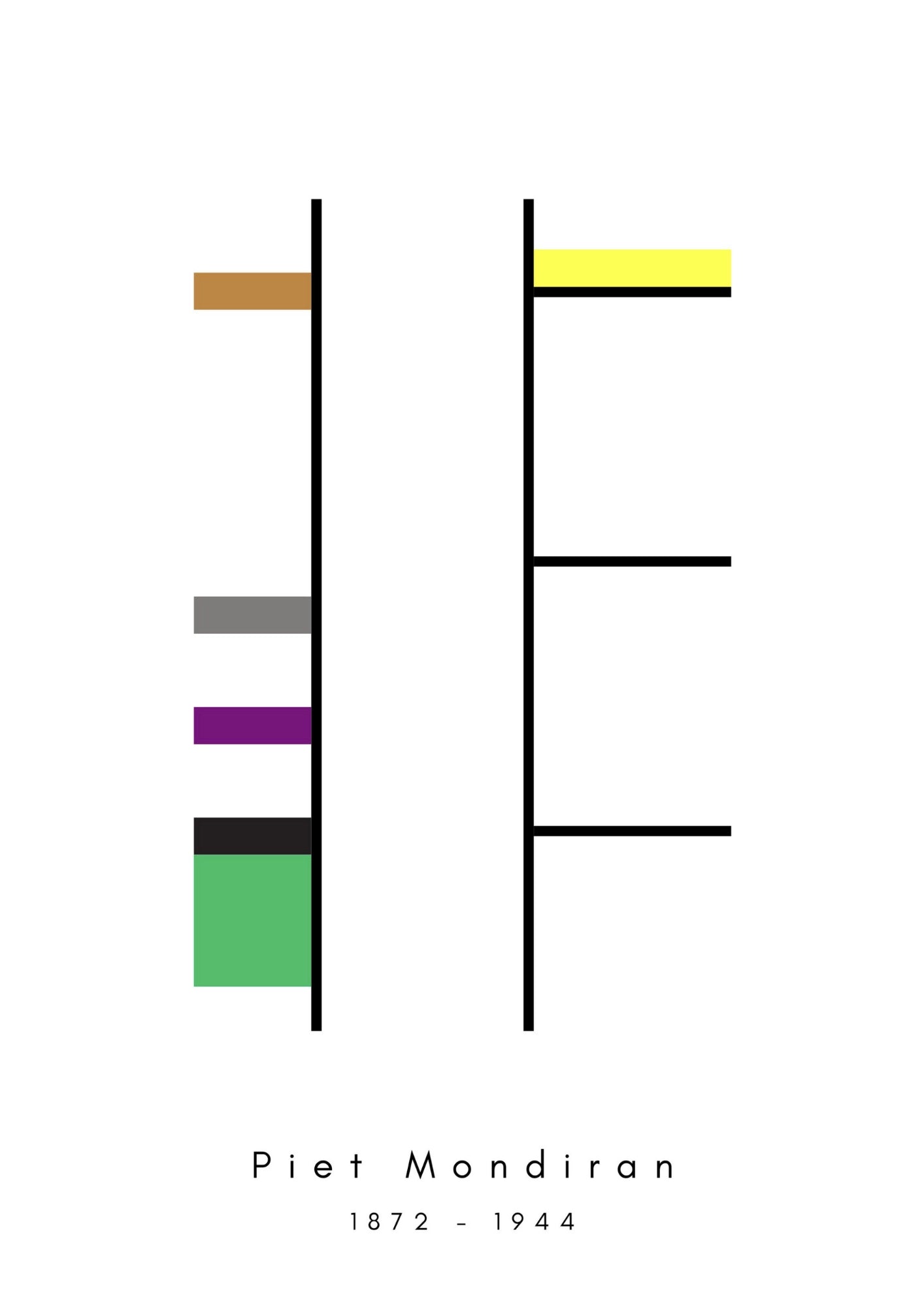 Geometryczna harmonia Mondriana plakat