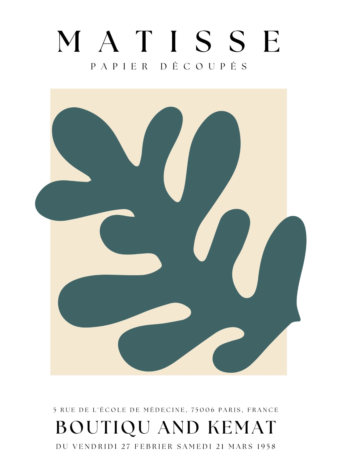 Matisse Abstrakcyjny Organiczny Liść Plakat