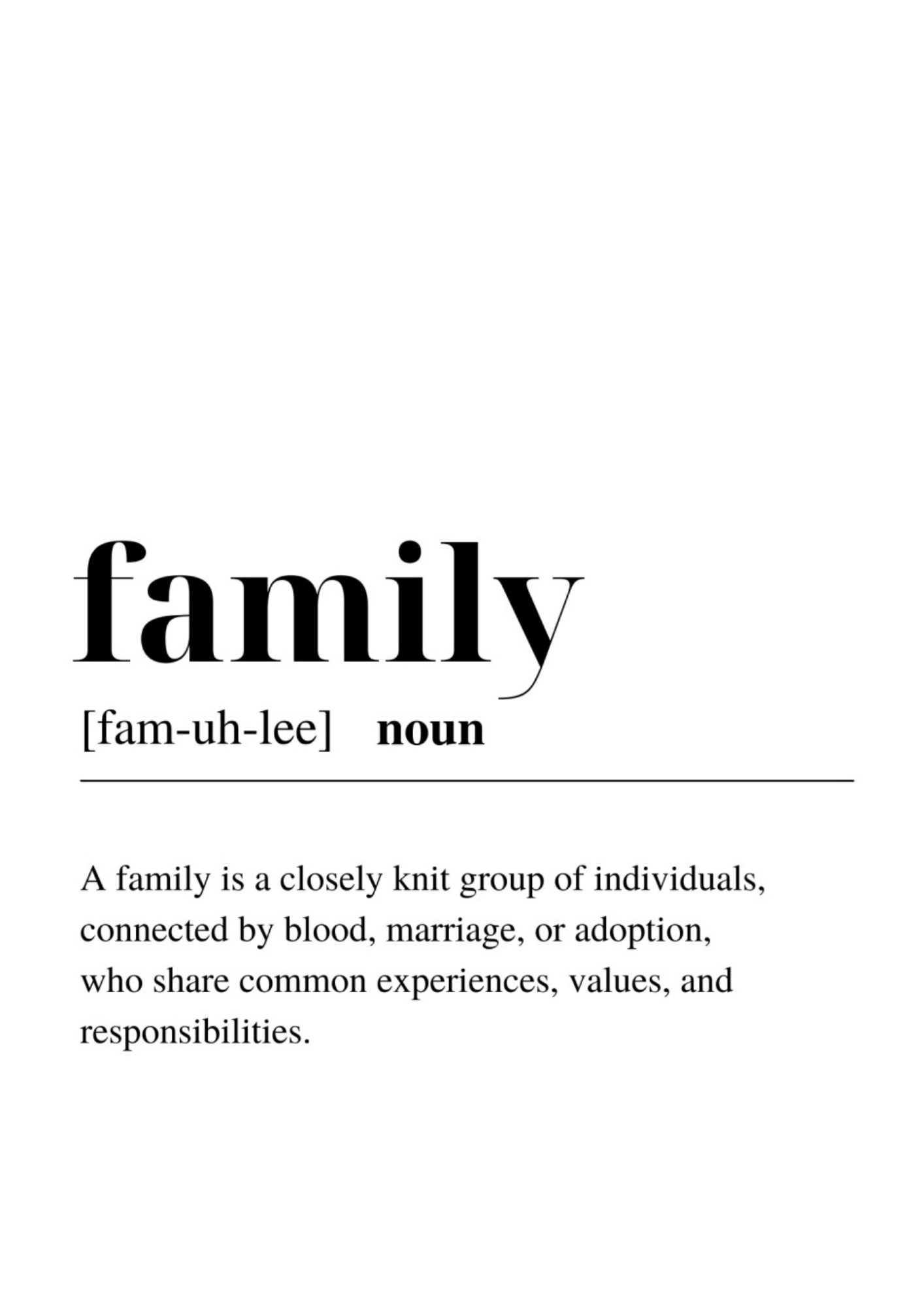 Family Definition Plakat