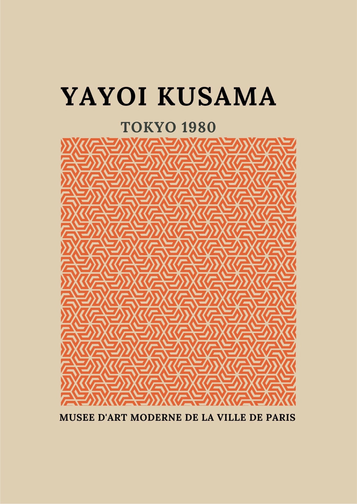 Pomarańczowy Wzór Yayoi Kusama Plakat