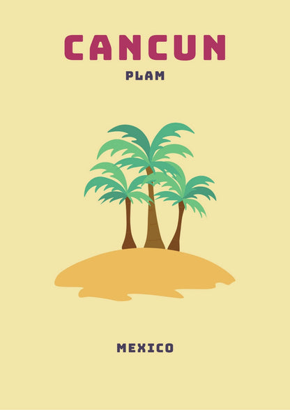 Cancun Palm Mexico Plakat