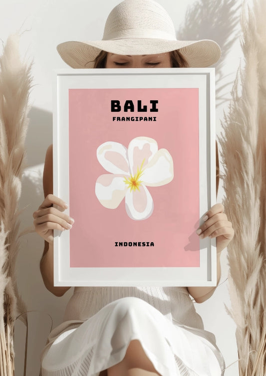Bali Frangipani Indonesia Plakat