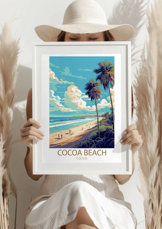 Cocoa Beach Słoneczny Raj Plakat