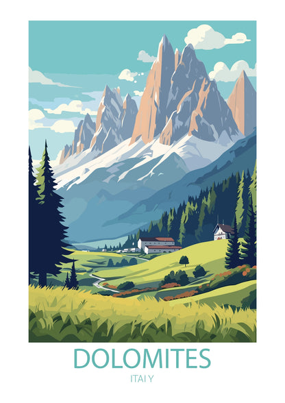 Dolomity Włoski Krajobraz Plakat